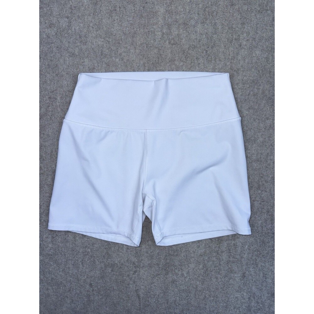RBX White High Rise Athletic Fit Biker Legging Shorts Womens Size L